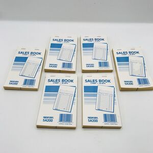 Lot of 6 Rediform Vintage 5A200 Sales Books 2 part, 50 Sets Per Book Homeschool
